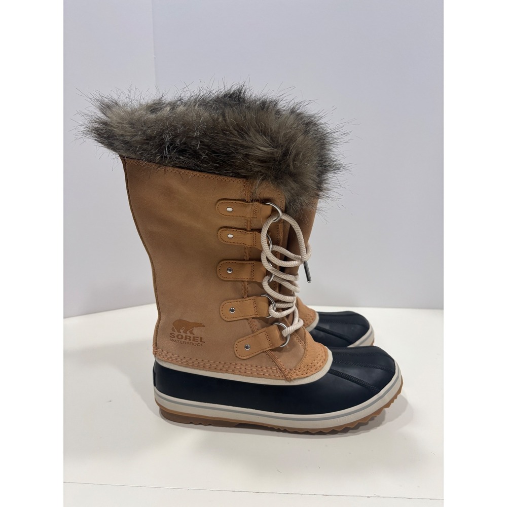 Sorel Joan of Arctic Boots Womens 9.5 Tan Black Waterproof Insulated NL3481-246